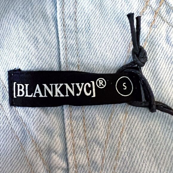 Blank NYC Women’s NWT Piano Solo Denim Shortall With Destroyed Hem Size S New - Picture 7 of 8